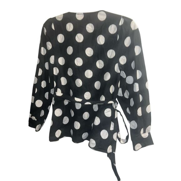 ✨Selkie Polka Dot Wrap Sz Large Blouse✨ - Picture 4 of 7